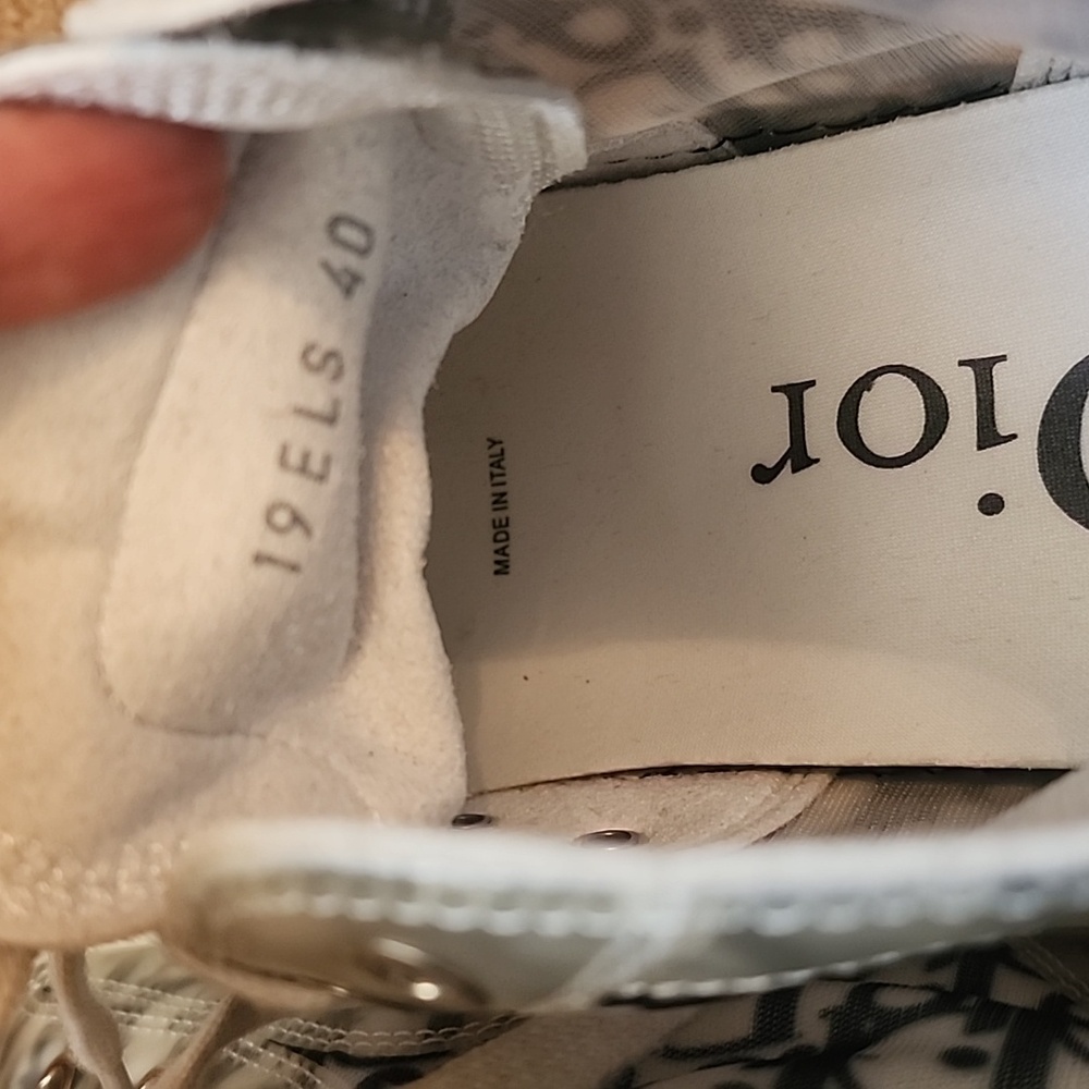 DIOR B23 High-Top Logo Oblique White Black Clear Translucent Sneakers Si… - Picture 10 of 14